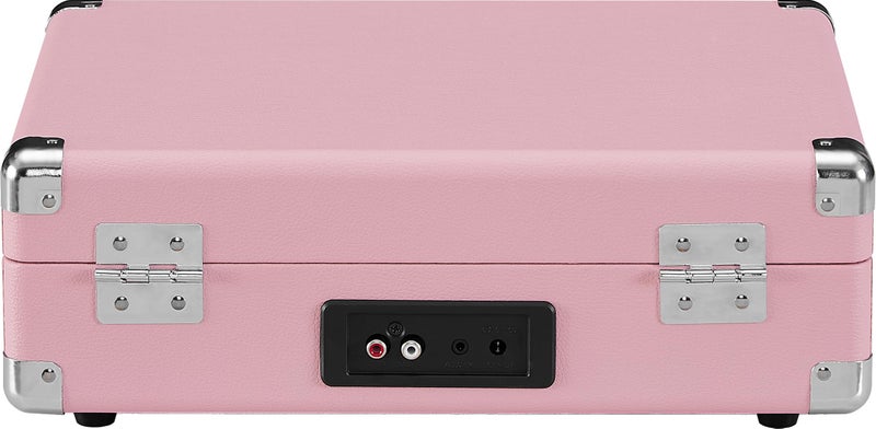 Crosley CR8005E-BH Cruiser Plus Vintage 3-Speed Bluetooth in/Out Suitcase Vinyl Record Player Turntable, Blush - Image 5