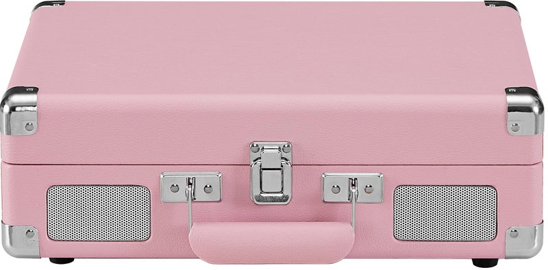 Crosley CR8005E-BH Cruiser Plus Vintage 3-Speed Bluetooth in/Out Suitcase Vinyl Record Player Turntable, Blush - Image 5
