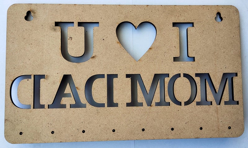My Dream Carts I Love You Mom Dad Key Holder, Wooden Keychain Hanger, Key Hanger for Home Decor, Key Chain Holder for Wall Gift for World's Best Mother & Father, Designer Wall Mounted, Keys Organizer - Image 4