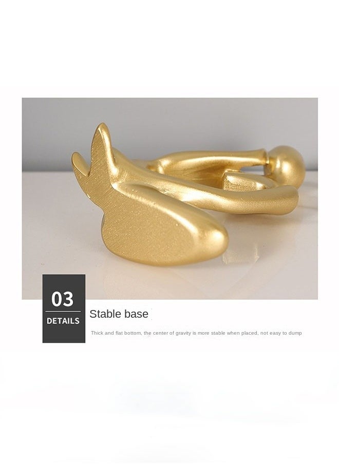 NIBEMINENT - Golden Thinker Resin Sculpture Set of 3 – A Perfect Fusion of Modern Art and Classic Philosophy, Elevating Your Space Aesthetics - Image 1