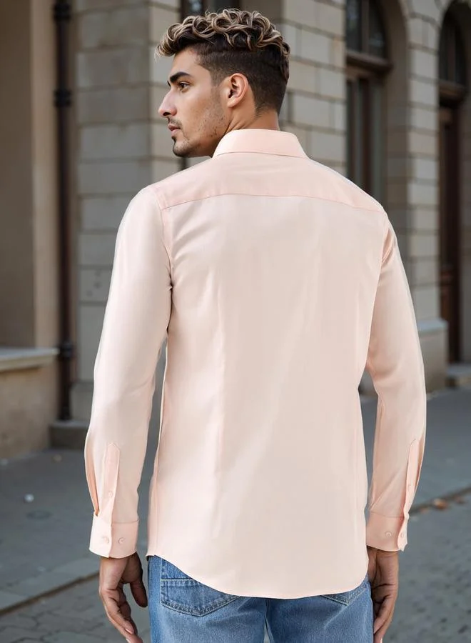 Emperor Emperor Regular Fit Logo Detail Shirt with Long Sleeves