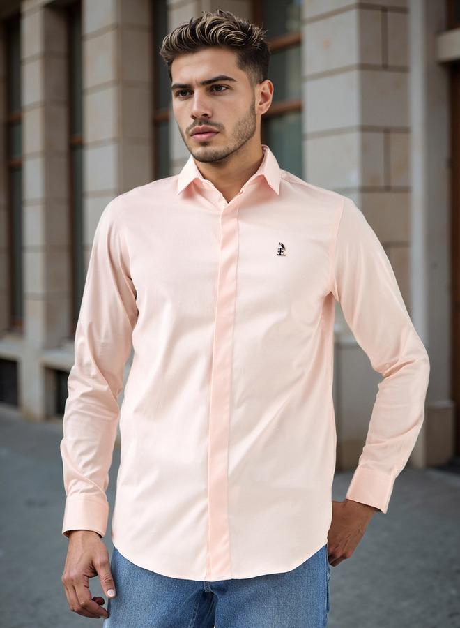 Emperor Regular Fit Logo Detail Shirt with Long Sleeves - Image 1