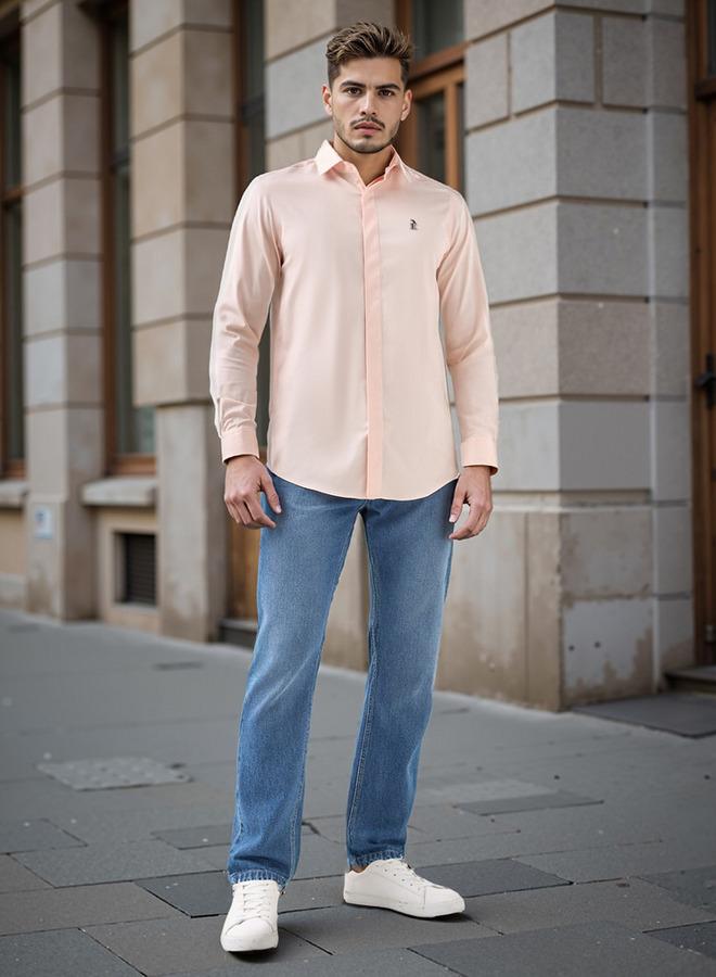 Emperor Regular Fit Logo Detail Shirt with Long Sleeves - Image 2