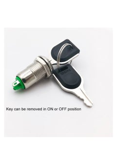Generic 12mm On/Off Metal Key Lock, Switch Key Switch Lock Maintained Latching Key Switch, Made of High-quality Zinc Alloy Material, Anti-Corrosion, Anti-rust, Small in Size, Sturdy and Durable (Pack of 5)  - Image 2