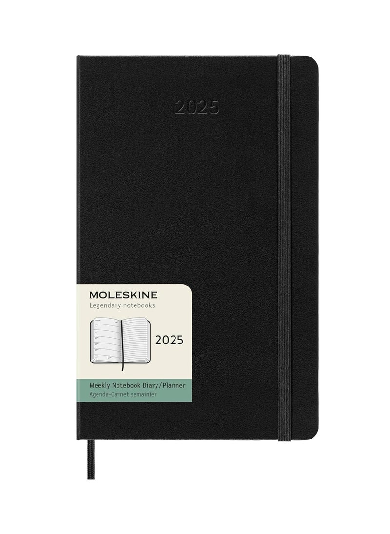 MOLESKINE - Classic 12-Month 2025 Weekly Planner Diary Large 13x21Cm Size Hard Cover Black - Image 1