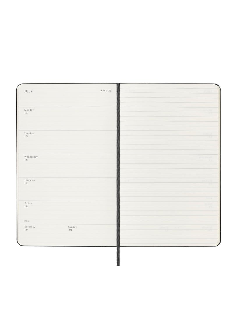 MOLESKINE - Classic 12-Month 2025 Weekly Planner Diary Large 13x21Cm Size Hard Cover Black - Image 1