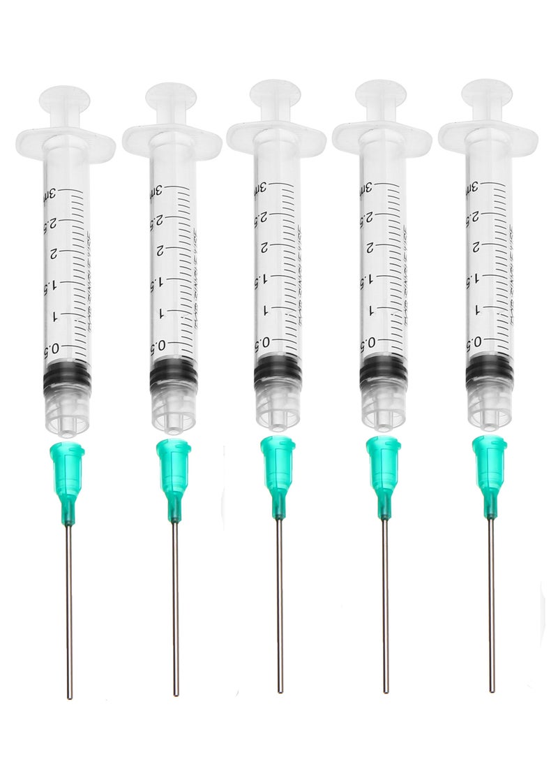 Generic Pack Of 5 Pieces Medical Disposable Syringe 3ML With Needle  - Image 3