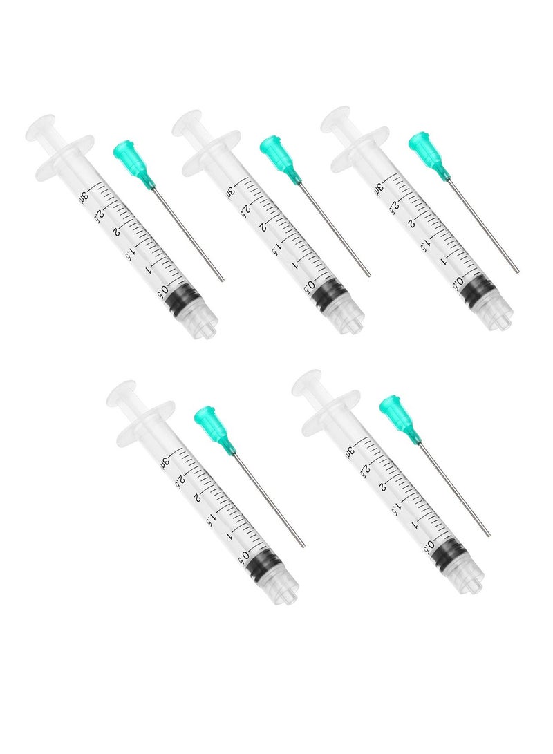 Generic Pack Of 5 Pieces Medical Disposable Syringe 3ML With Needle  - Image 2