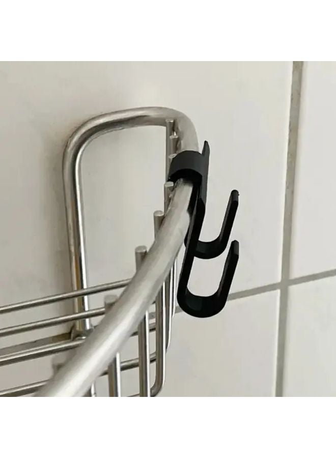 حامل شفرة الحلاقة البلاستيكي الأسود متعدد الوظائف مقاوم للانزلاق بتصميم لا يتطلب الحفر - Image 5