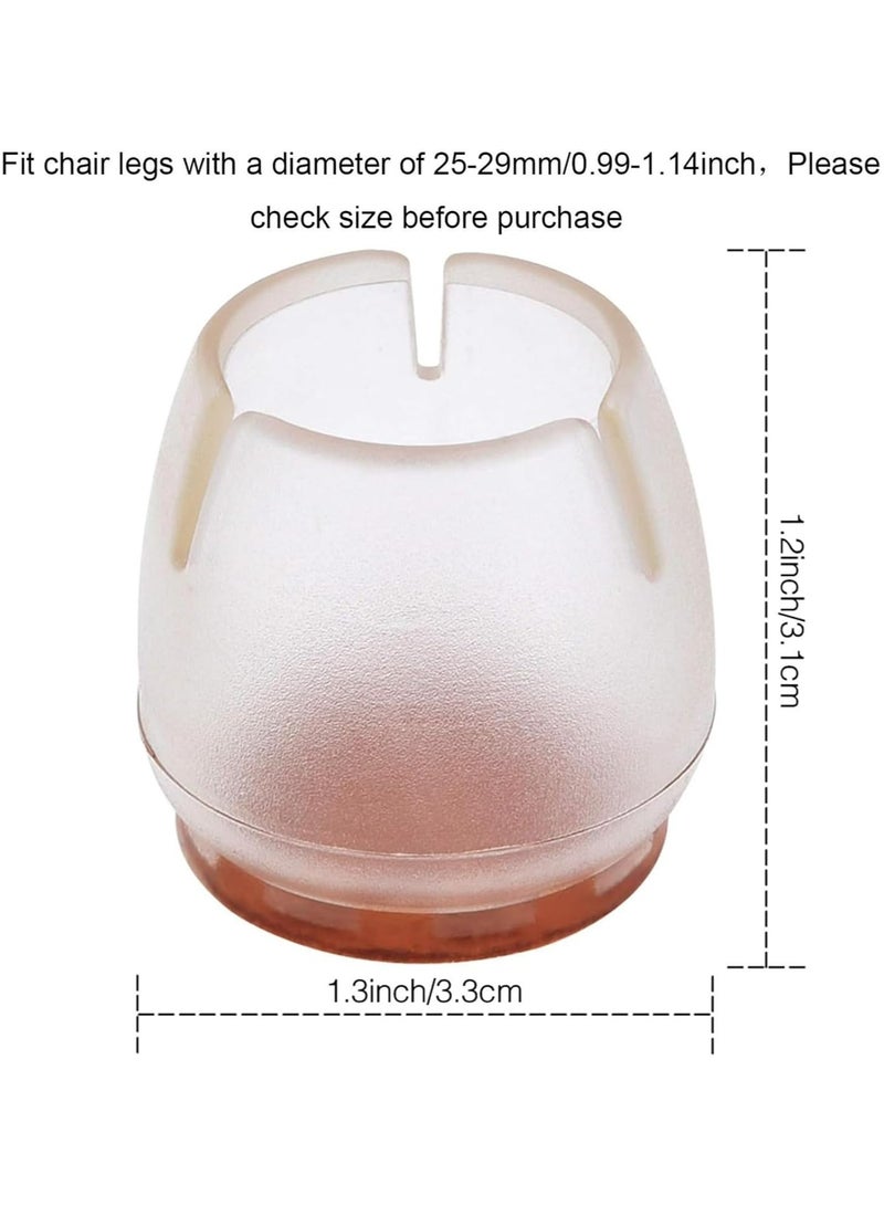 Oasisgalore 20 Pcs Silicone Chair Leg Protectors - Anti-Scratch, Noise-Reducing, Transparent  - Image 2