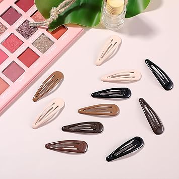 YUXIANLB 20Pcs Metal Snap Hair Clips Accessories Water Drop No Slip Barrettes Heavy Coated Small Clips For Thick And Thin Fine Hair 5 Colors - Image 4