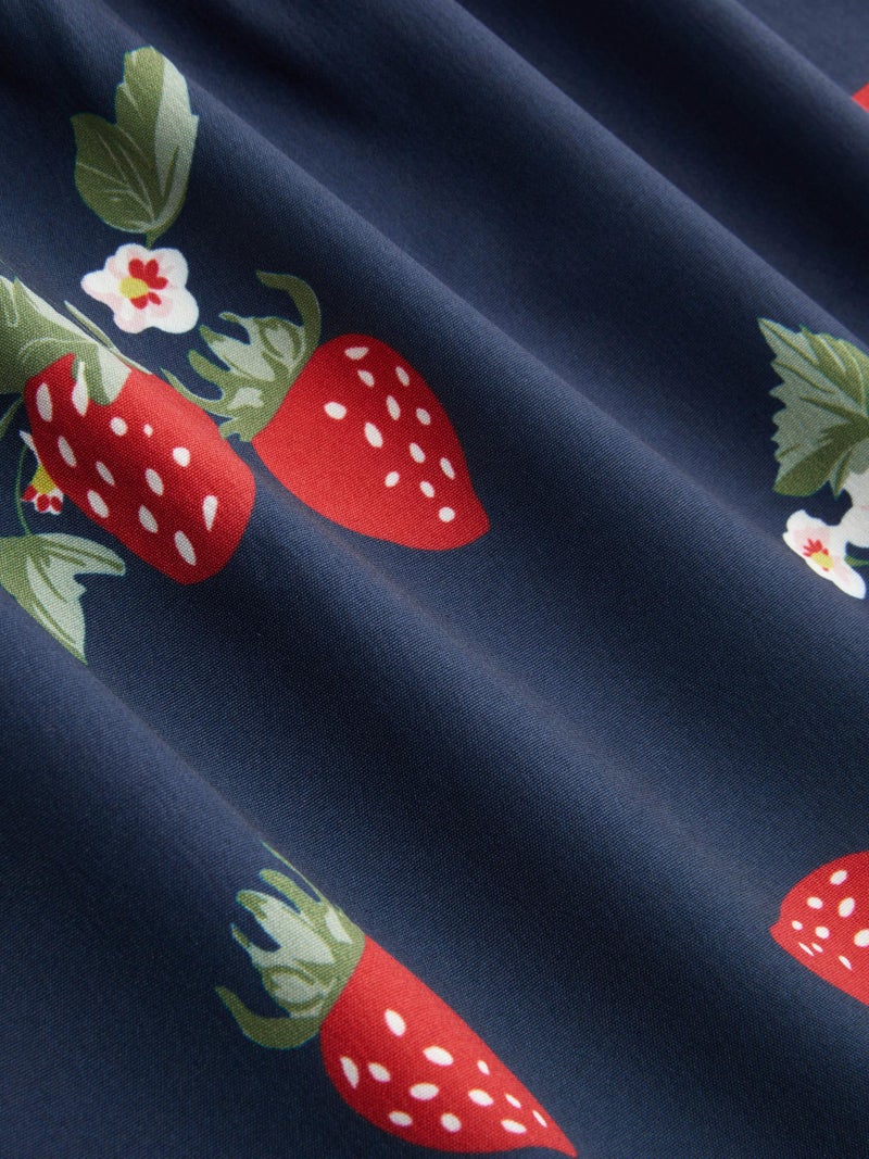CIDER Maxi Dresses for Women Floral Spaghetti Straps Square Neck Tie Front Sundress Summer Beach Casual Outfits Dark Navy - Image 5