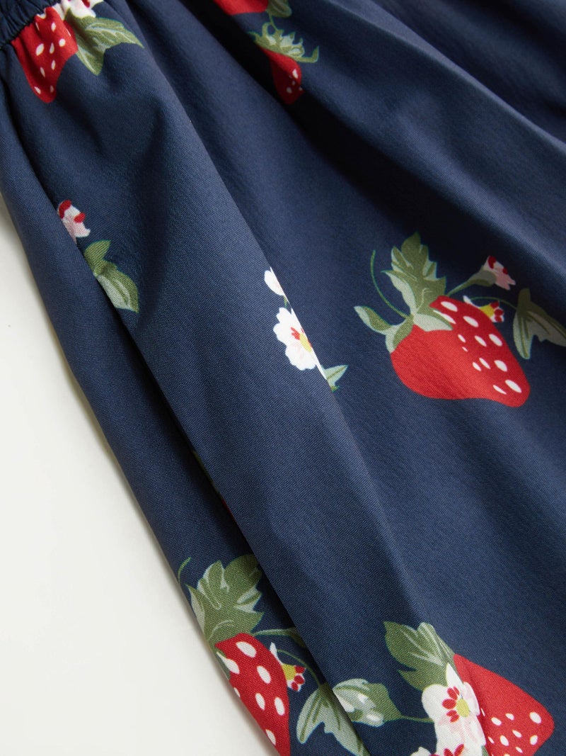 CIDER Maxi Dresses for Women Floral Spaghetti Straps Square Neck Tie Front Sundress Summer Beach Casual Outfits Dark Navy - Image 2