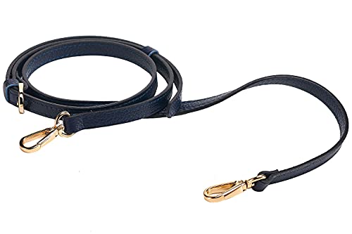 LIVE UP Full Grain Purse Strap Genuine Leather Replacement for Cross Body Bag Handbags(Blue) - Image 2
