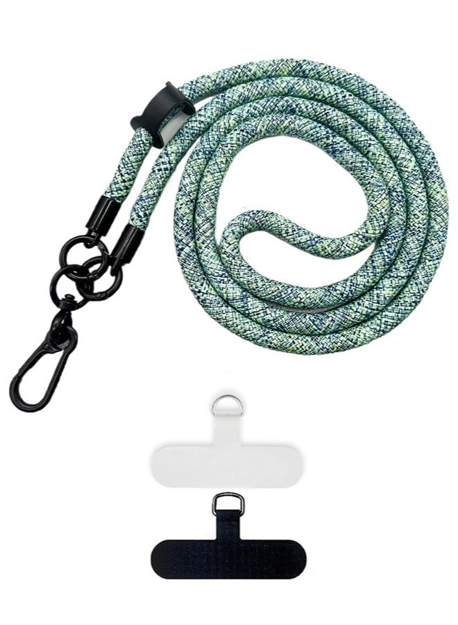 Dominy Phone Strap,Mobile Phone Lanyard, Crossbody Lanyard, 2 Phone Patch,120CM, compatible with most smartphones(Green)  - Image 1