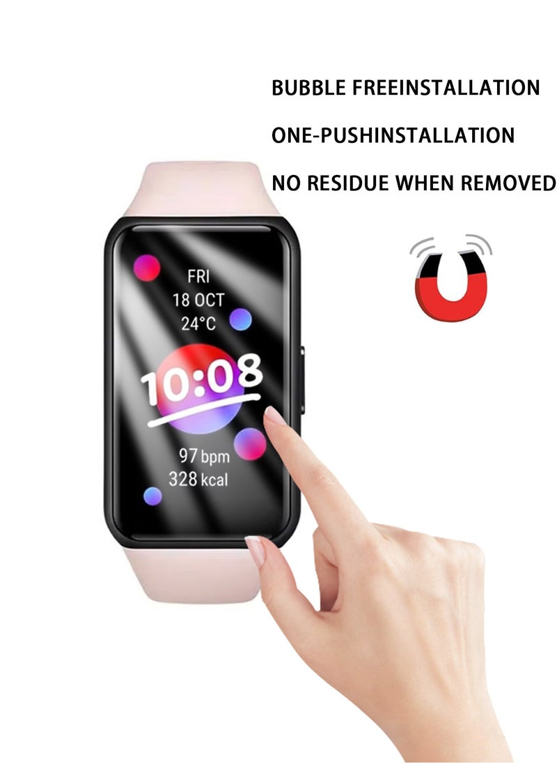 2 Pack Compatible with Honor Band 7 Screen Protector With 3D Curved Full Coverage PET Anti-scratch Bubble Free Anti-Fingerprint Easy Install Not Glass Film Screen Protector for Honor Band 7