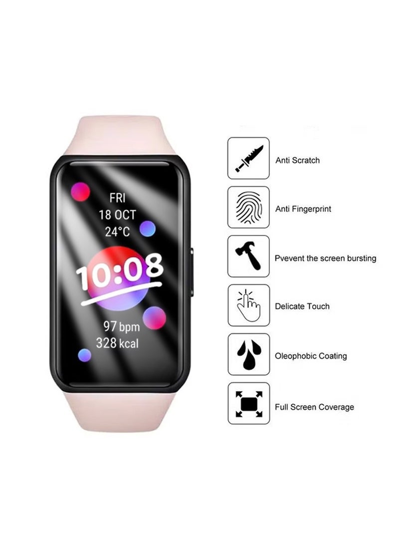 2 Pack Compatible with Honor Band 7 Screen Protector With 3D Curved Full Coverage PET Anti-scratch Bubble Free Anti-Fingerprint Easy Install Not Glass Film Screen Protector for Honor Band 7