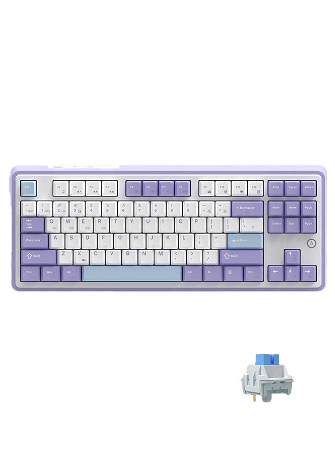 Ajazz AK870 TKL Hot Swap Gasket Mount Mechanical Keyboard, Bluetooth/2.4G/USB-C RGB, South-Facing LED, for Windows/Mac, Flying Fish Switch - Image 1