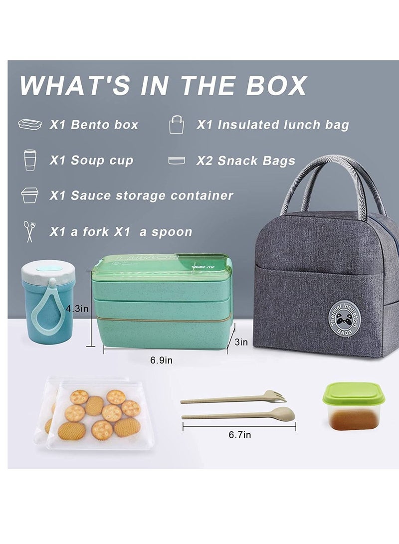 MIXDE 8 Piece   Leakproof Lunch Box for Kids  Adults Office Workers - Image 2