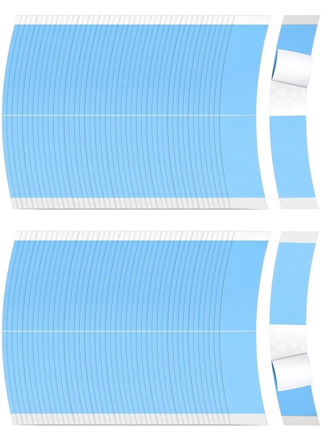 مايتيز شريط لاصق مزدوج الجوانب مقاوم للماء على شكل حرف C للشعر المستعار الأمامي من الدانتيل من مايتيز، 120 قطعة، مناسب للشعر المستعار الطويل والقصير بدون شعر، والشعر المستعار، والوصلات (أزرق) - Image 1