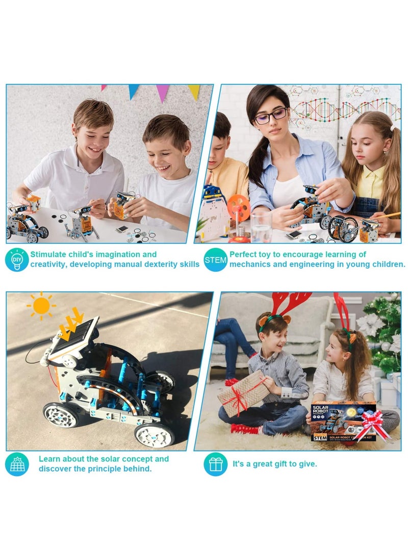 Arabest - 13-in-1 STEM Solar Robot Kit, Learning and Educational Toys for Kids, Science Building Toys DIY Science Kits Gift, Science Experiment Set Gifts Toys for Boys Girls Teens - Image 1