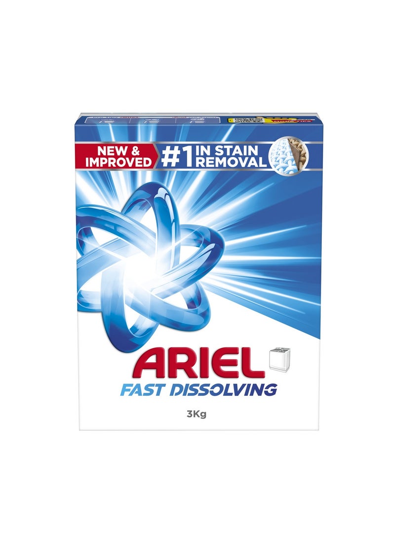 Ariel Fast Dissolving Laundry Detergent Powder 3kg  - Image 1
