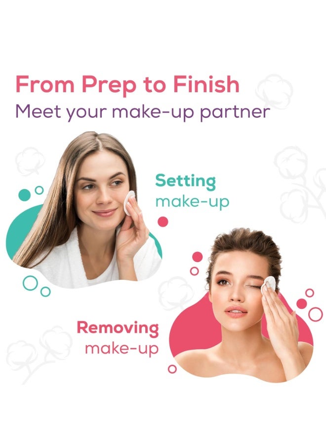 عشية أي وقت مضى وسادات قطنية متعددة الأغراض من إيفيريف، 200 قطعة، 100% قطن، بخلاصة الصبار، منقوشة، مزدوجة الجوانب، لتنظيف البشرة، وإزالة مكياج العيون والوجه، وإزالة طلاء الأظافر، عبوة من قطعتين (100 قطعة لكل منهما) - Image 5