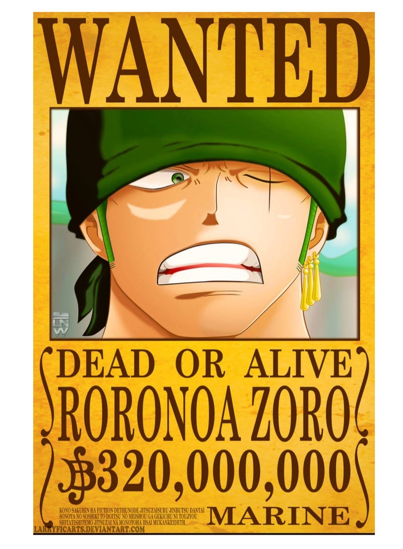 LOWHAT ملصق ون بيس، طباعة فن الأنمي - Image 1