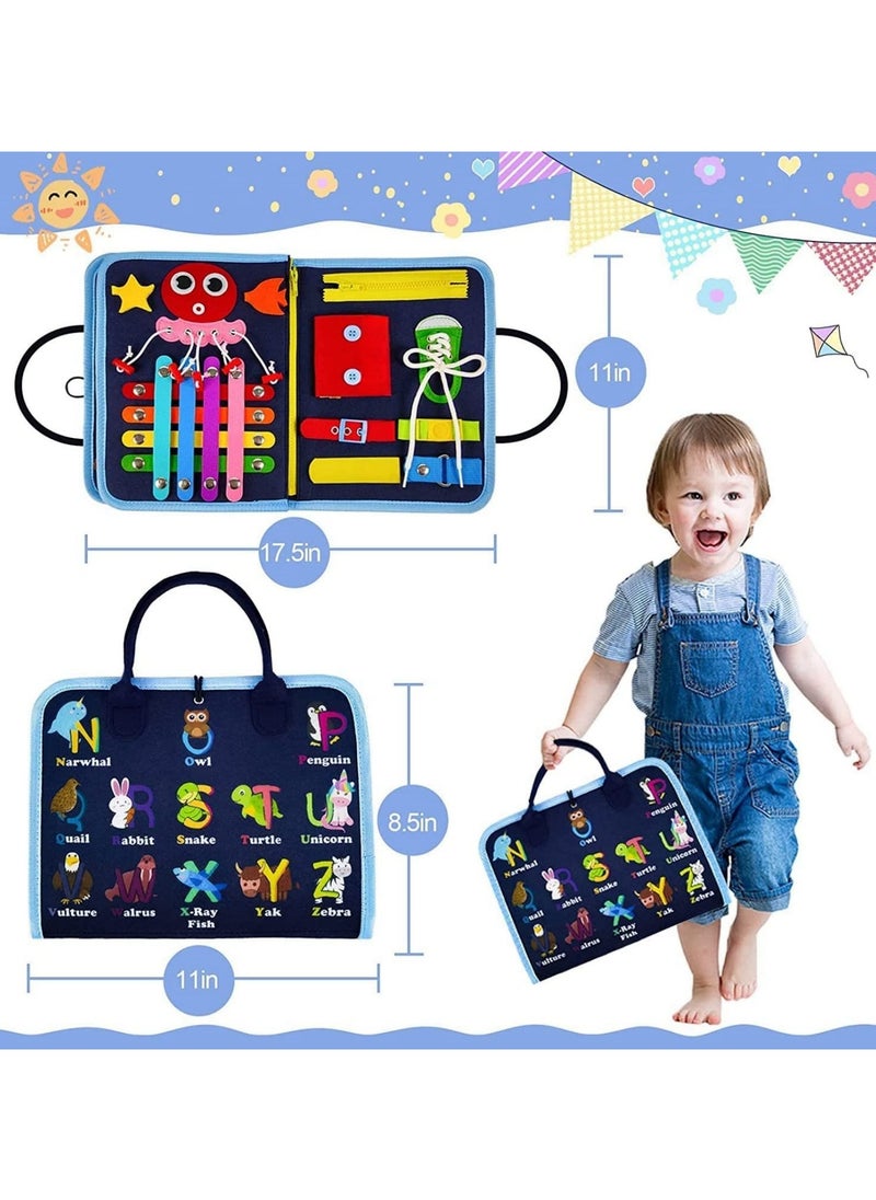 Mr. Penda - Montessori Sensory Toys, Busy Board for Fine Motor Skill Toddler, Pre-Kindergarten Toys for Boys and Girls,Toddler Travel Toys - Image 1