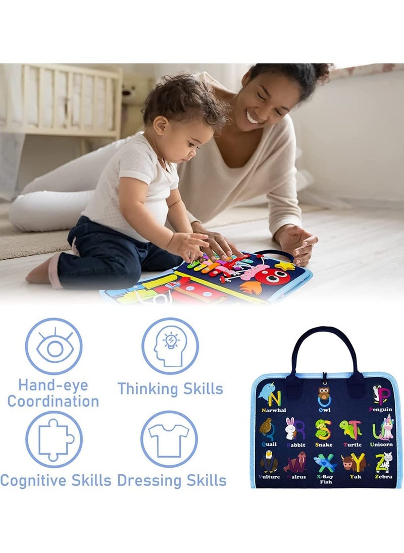 Mr. Penda - Montessori Sensory Toys, Busy Board for Fine Motor Skill Toddler, Pre-Kindergarten Toys for Boys and Girls,Toddler Travel Toys - Image 1