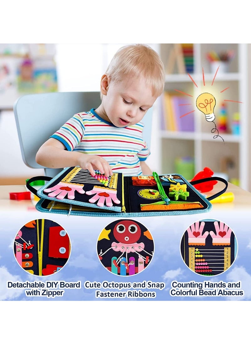 Mr. Penda - Montessori Sensory Toys, Busy Board for Fine Motor Skill Toddler, Pre-Kindergarten Toys for Boys and Girls,Toddler Travel Toys - Image 1