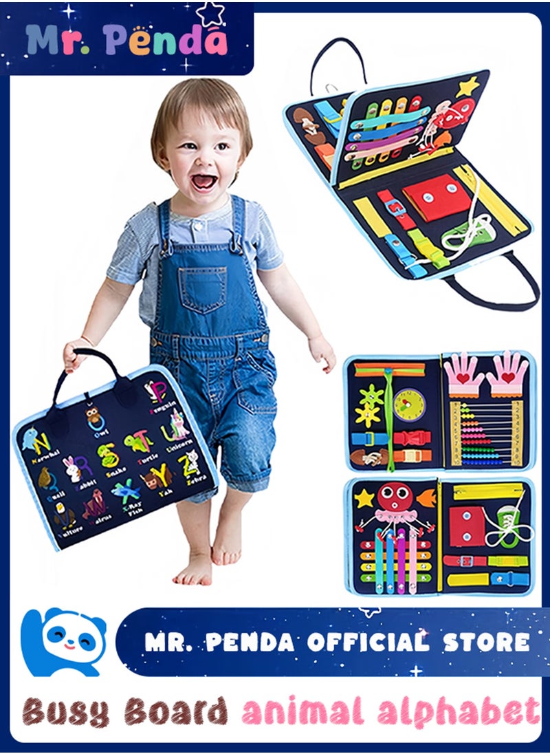 Mr. Penda - Montessori Sensory Toys, Busy Board for Fine Motor Skill Toddler, Pre-Kindergarten Toys for Boys and Girls,Toddler Travel Toys - Image 1