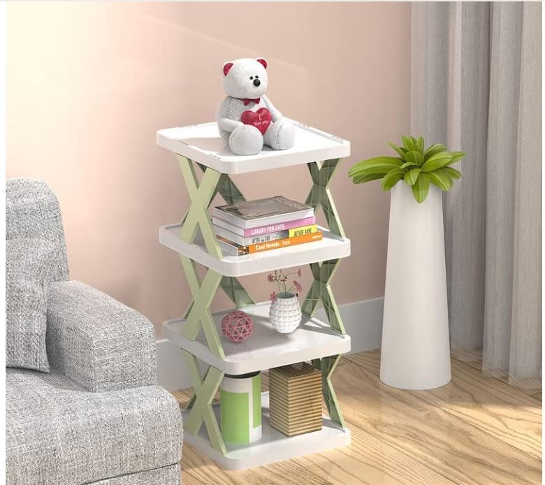 VUNEXO VUNEXO 3 Layer Shoe Rack Storage Organizer for Dormitory Bedroom Entryway Adjustable Shoe Slots Organizer Tower Rack 495 x 24 x 26 cm Multicolor