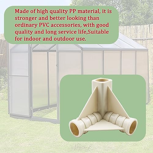 Rsoise 3-Way 16mm 5/8'' PVC Pipe connectors for Outdoor Grow Tent and Plant Grow Tent, 3-Way PVC Pipe Fittings Build Heavy Duty Greenhouse Frame Furniture Connectors Tent Connections - Image 3
