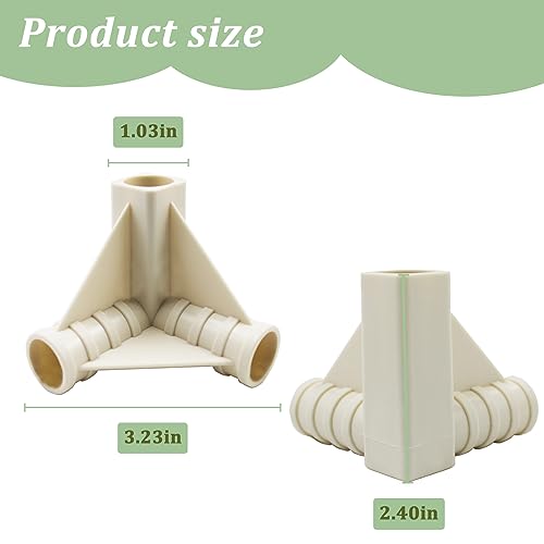 Rsoise 3-Way 16mm 5/8'' PVC Pipe connectors for Outdoor Grow Tent and Plant Grow Tent, 3-Way PVC Pipe Fittings Build Heavy Duty Greenhouse Frame Furniture Connectors Tent Connections - Image 2