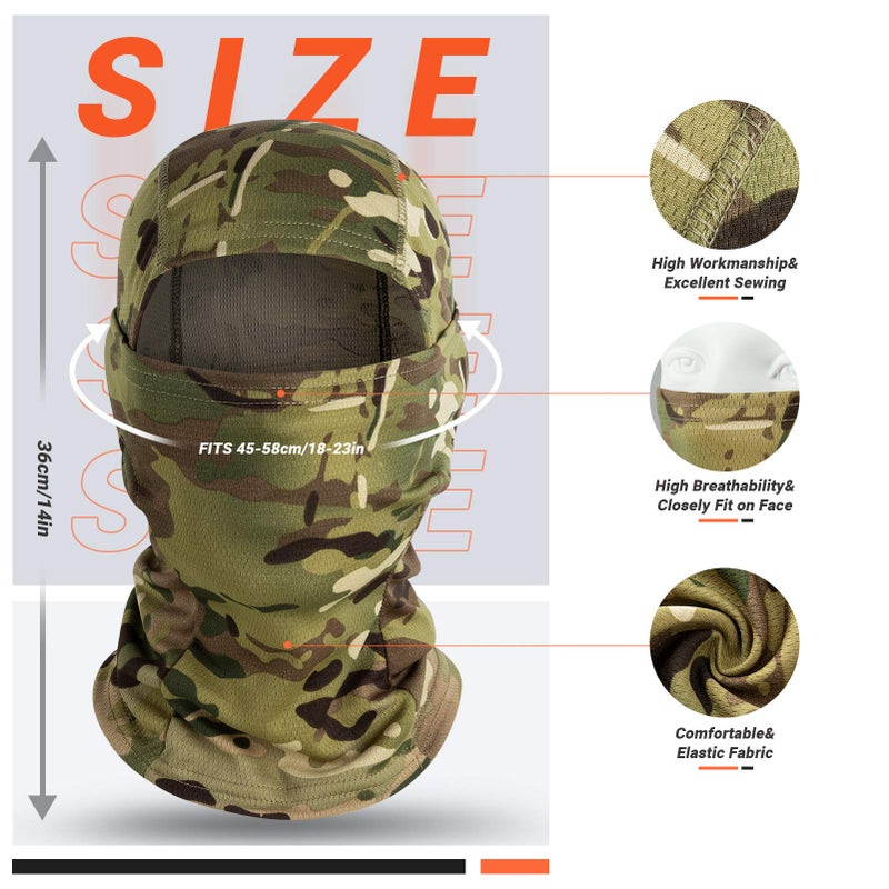 VULKIT Balaclava Face Mask UV Protection for Women Men Leightweight Sun Tatical Hood Fishing Riding Motorcycle - Image 3