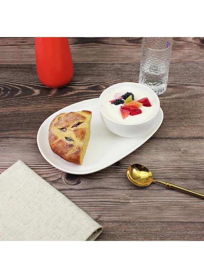 Creativity Home Soup Bowls and Sandwich Plate combo, 13.8 oz Soup Bowls/Mugs Paired with 10.9-inch Ceramic Plates- Soup/Cracker Bowls Sets for Breakfast, Bread Dipping Bowls, Bowls and Plate combo - Image 4