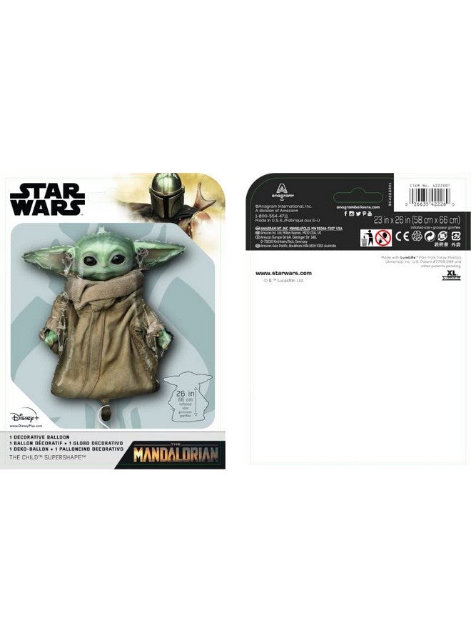 Amscan بالون فويل نجوم الحرب 26" من ماي فلاور - الماندالوريان - الطفل، متعدد الألوان - Image 2