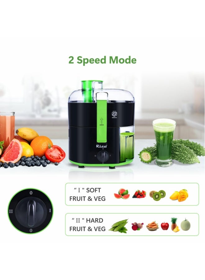 Rico 350W Electric Juicer made with Japanese Technology | ISI Marked & Fully Automatic | Portable, Compact Design, Slow Juicing Process to Extract Maximum pulpy Juice from Fruits & Vegetables - Image 3