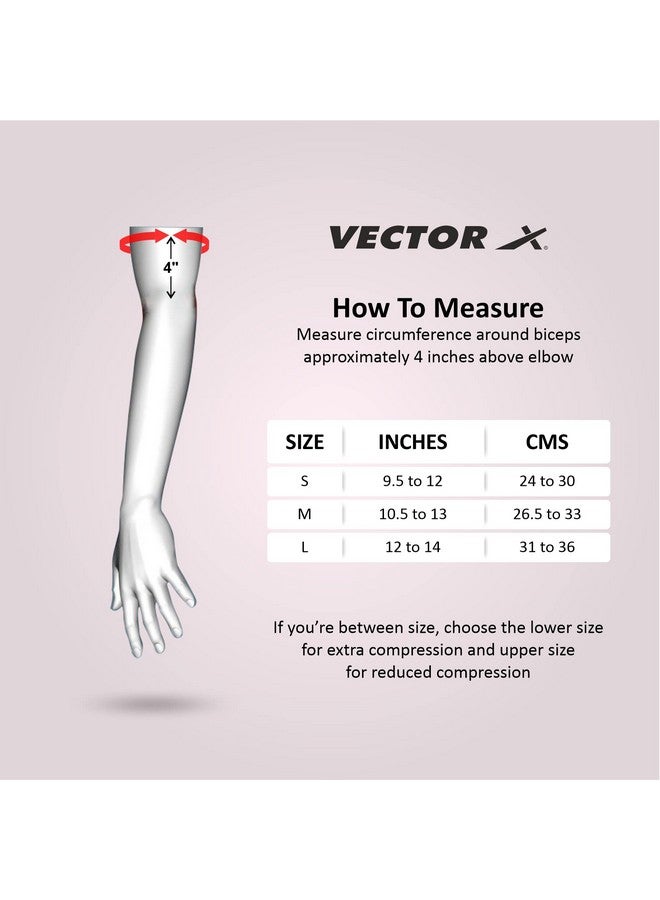 Vector X Elbow Support Compression Sleeve for Tendonitis, Tennis Elbow, Golf Elbow Treatment - Reduce Joint Pain During Any Activity! - Image 4