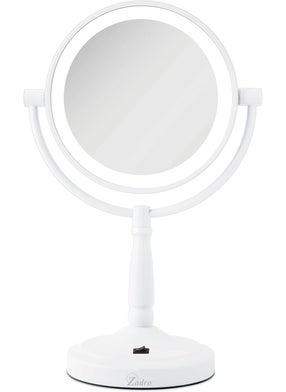 Zadro Zadro 9" Round LED Makeup Mirror with Lights and Magnification 5&10X/1X AA Battery Operated Swivel Lighted Makeup Mirror 