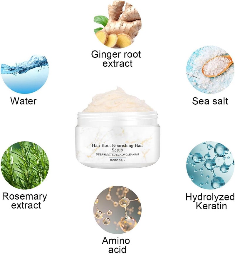 Luckam Rosemary Scalp Scrub, Exfoliator for Build Up Removal, Nourishing Hair Treatment and Care, Hair Exfoliate Scrub for Healthy Scalp, 3.5 oz - Image 5