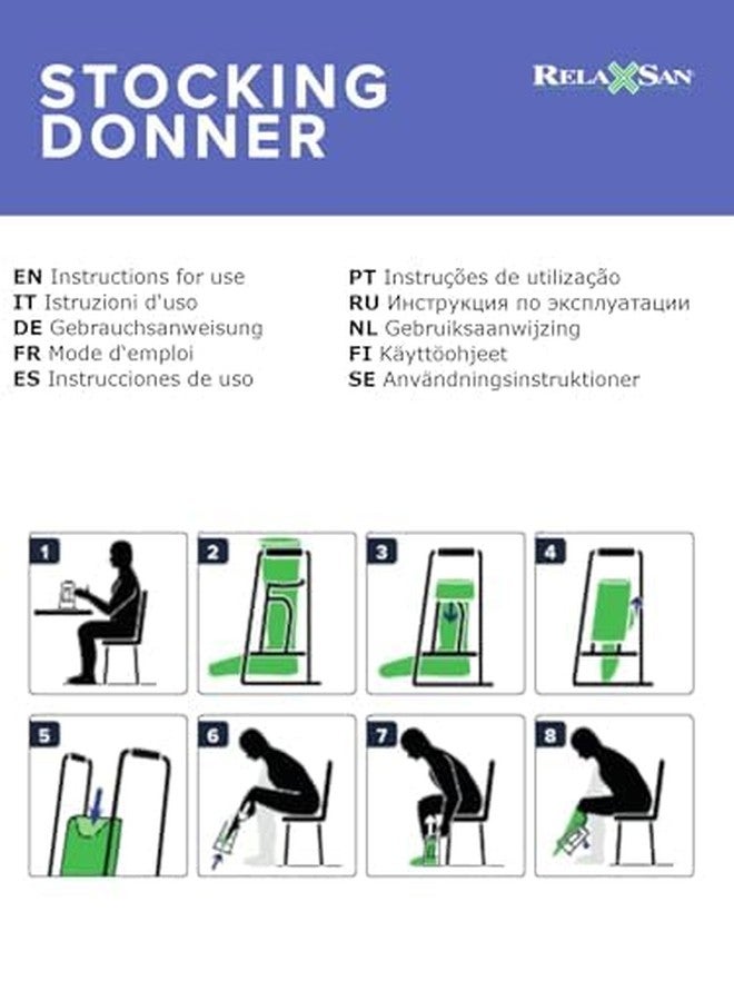 Relaxsan Stocking Donner for L to 3XL Compression Stockings | Compression Sock Aid & Stocking Threader | Easy Wear Tool for Compression Stockings | Durable & User-Friendly Design - Image 2