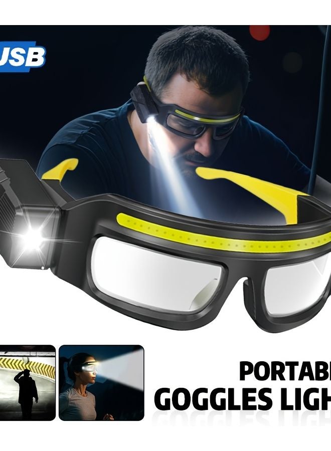 Hands Free LED Headlamp USB Rechargeable 350 Lumens Motion Sensor Auto On Off Adjustable Gooseneck Work Headlamp - Image 2