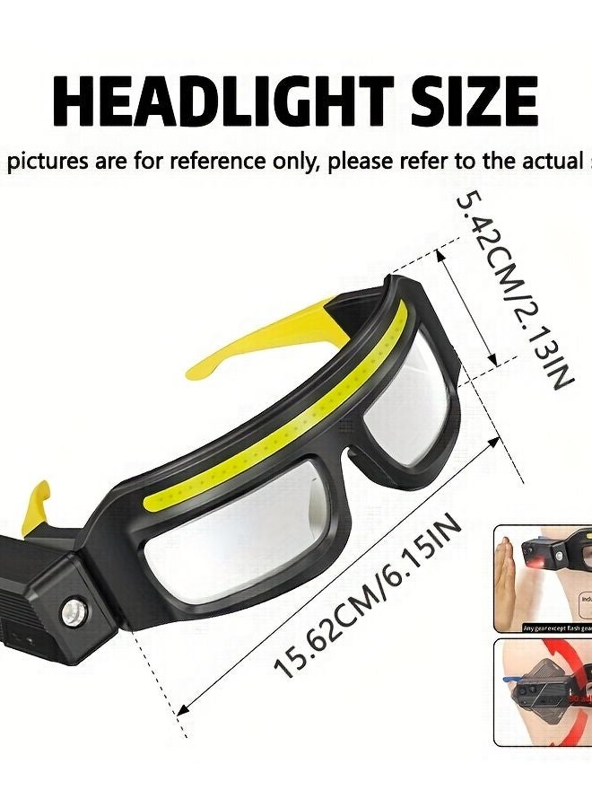 Hands Free LED Headlamp USB Rechargeable 350 Lumens Motion Sensor Auto On Off Adjustable Gooseneck Work Headlamp - Image 4
