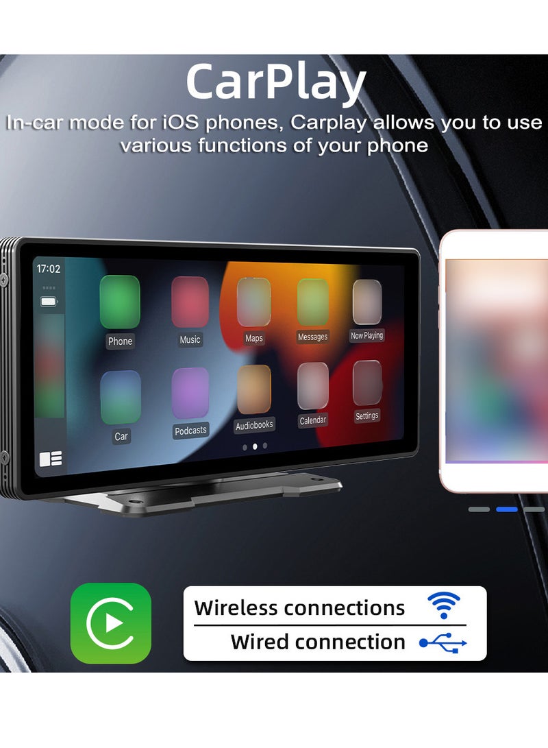 9.3 Inch Car Stereo MP5 Player BT Hands-Free Calling FM Radio Support Carplay Android Auto Phone Link Reversing Assist U-Disk/TF Card with Adjustable Bracket - Image 5