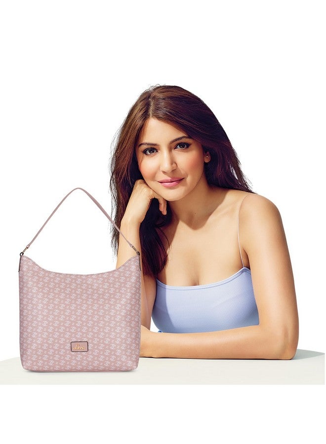 Lavie Lavie Women's Portia Monogram LL Print Hobo Bag for Women | Hobo Handbag for Work | Ladies purse | Stylish Shoulder Bag | Gift For Women  - Image 5