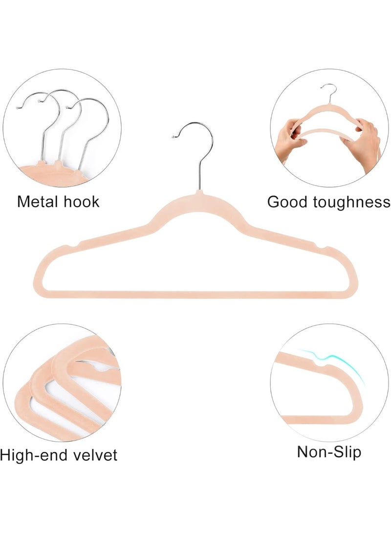 Red Dot Gift® 10-Pack Pink Non-Slip Velvet Hangers 45cm With 360 Degree Rotatable Hook - Durable & Slim - Non Slip Hangers for Coat Hangers - Pant Hangers - Image 2
