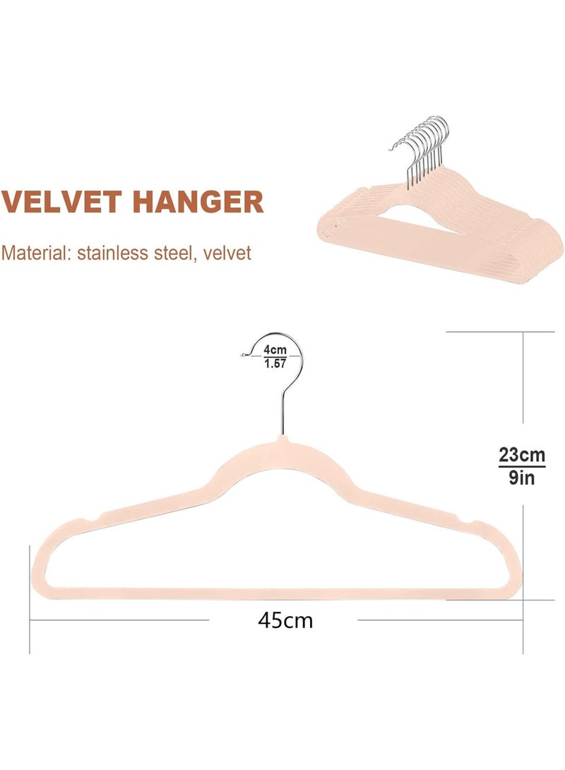 Red Dot Gift® 10-Pack Pink Non-Slip Velvet Hangers 45cm With 360 Degree Rotatable Hook - Durable & Slim - Non Slip Hangers for Coat Hangers - Pant Hangers - Image 5
