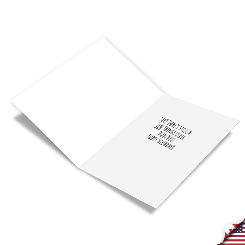 NobleWorks Funny Birthday Paper Card for Men and Women, with 5 x 7 Inch Envelope (1 Card) Old Things C10273BDG - Image 2